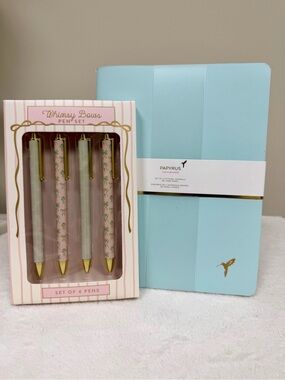 Papyrus Set of 2 Journals with Whimsy Bows Pen Set